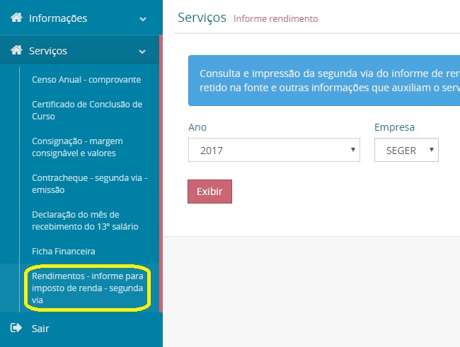 rendimentos