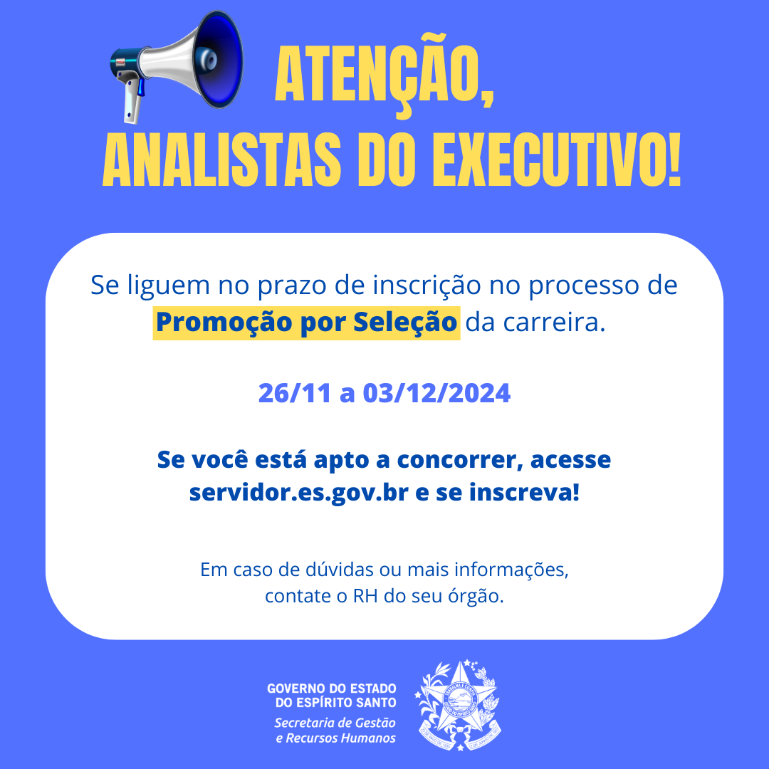 Promoção por Seleção - Analistas