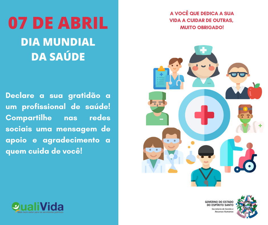 No Dia Mundial da Saúde, Governo homenageia profissionais da área